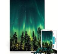Puzzle difficile "Aurora del Nord" per adulti, 1000 pezzi, gioco di logica semplice e divertente, taglio di precisione, regalo di Natale (38x26cm)
