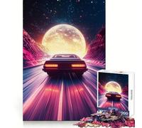 Puzzle difficile "Autostrada al neon per la Luna" per adulti, 1000 pezzi, gioco di logica, per momenti di relax, taglio liscio, regalo di alta qualità (50x75cm)