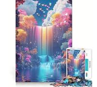 Puzzle difficile "Cascata Arcobaleno" per adulti, 1000 pezzi, migliora la memoria, rilassa la mente, bordi netti, elegante regalo (50x75cm)