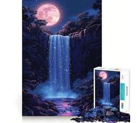 Puzzle difficile "Cascata Notturna" per adulti, 1000 pezzi, gioco intelligente da fare a casa, divertente da assemblare, regalo festivo (38x26cm)