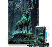 Puzzle difficile "Cervo della Foresta Spettrale" per adulti, 1000 pezzi, con grafica accattivante, ideale per rilassarsi e divertirsi, con dettagli nitidi e unici 38x52cm