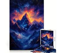 Puzzle difficile "Cima della Montagna Stellata" per adulti, 1000 pezzi, stimola la memoria, calma, evasione, bordi stretti, regalo speciale 50x75cm