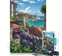 Puzzle difficile "Città Vecchia in riva al mare" per adulti, 1000 pezzi, stimola la memoria, gioco rilassante, taglio di alta qualità, regalo perfetto (38x26cm)