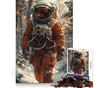 Puzzle difficile con astronauta per adulti, 1000 pezzi, sfida intelligente, svago, evasione, lucchetto fine, regalo premuroso (50x75cm)