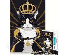 Puzzle difficile con gatto reale per adulti, 1000 pezzi, gioco di logica e abilità, per tutta la famiglia, con intagli precisi, opera d'arte da collezione (38x52cm)