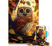 Puzzle difficile con gufo per adulti, 1000 pezzi, gioco di logica semplice e divertente, taglio di precisione, regalo di Natale (50x75cm)