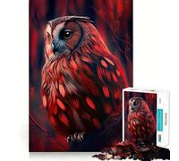 Puzzle difficile con gufo per adulti, 1000 pezzi, memory foam, facile da assemblare, immagine rilassante, regalo artistico (38x52cm)