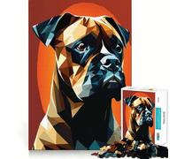 Puzzle difficile con il mio cane Boxer per adulti, 1000 pezzi, gioco di logica stimolante, ideale per momenti di condivisione, bordi trasparenti, regalo perfetto (38x26cm)