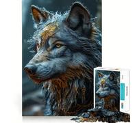 Puzzle difficile con illustrazione del Lupo Reale per adulti, 1000 pezzi, gioco di logica e abilità, per tutta la famiglia, con intagli precisi, da collezione (50x75cm)