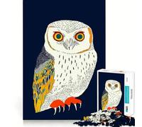 Puzzle difficile con illustrazione di gufo per adulti, 1000 pezzi, gioco di logica semplice e divertente, taglio di precisione, regalo di Natale (38x26cm)