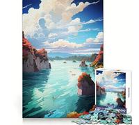 Puzzle difficile con immagini delle isole Raja Ampat per adulti, 1000 pezzi, migliora la memoria, rilassa la mente, bordi netti, elegante regalo (50x75cm)