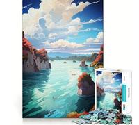 Puzzle difficile con immagini delle isole Raja Ampat per adulti, 1000 pezzi, migliora la memoria, rilassa la mente, bordi netti, elegante regalo (50x75cm)