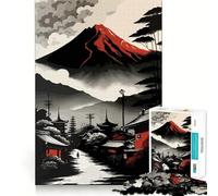 Puzzle difficile con la montagna Fuji rossa per adulti, 1000 pezzi, sfida mentale, svago rilassante, taglio preciso, regalo memorabile (50x75cm)
