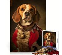 Puzzle difficile con motivo Beagle barocco per adulti, 1000 pezzi, sfida intelligente, svago, evasione, lucchetto fine, regalo premuroso (50x75cm)