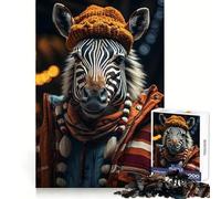 Puzzle difficile con motivo zebrato a strisce, 1000 pezzi, per adulti, ideale per migliorare la memoria, per un'esperienza di gioco appagante, con bordi precisi e un regalo speciale (50x75cm)