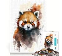 Puzzle difficile con panda rosso per adulti, 1000 pezzi, rompicapo rilassante, arte da assemblare, regalo speciale (50x75cm)