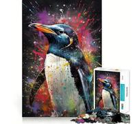 Puzzle difficile con pinguino per adulti, 1000 pezzi, gioco di logica stimolante, ideale per momenti di condivisione, bordi trasparenti, regalo perfetto (50x75cm)