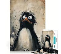 Puzzle difficile con pinguino triste per adulti, 1000 pezzi, gioco di logica e abilità, per tutta la famiglia, taglio preciso, oggetto da collezione (50x75cm)