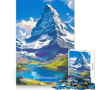 Puzzle difficile con riflesso del Cervino per adulti,1000 pezzi,stimola la memoria,ideale per il relax e il tempo libero,con bordi nitidi,perfetto come regalo di Natale (38x52cm)