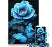Puzzle difficile con rosa e farfalla per adulti, 1000 pezzi, stimola la memoria, favorisce la calma, taglio liscio, classico regalo (50x75cm)