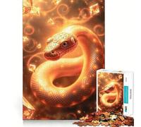 Puzzle difficile con serpente di topazio per adulti, 1000 pezzi, giocattolo intelligente, divertimento casual, taglio preciso, regalo artistico 50x75cm