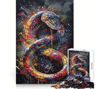 Puzzle difficile con serpente dipinto, 1000 pezzi, gioco stimolante per la mente, ideale per il tempo libero, con tagli precisi e un regalo memorabile (50x75cm)