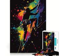 Puzzle difficile con silhouette di arrampicata su roccia per adulti, 1000 pezzi, gioco di logica fine, divertente e rilassante, bordi precisi, regalo pensato (50x75cm)