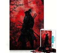 Puzzle difficile con silhouette di samurai per adulti, 1000 pezzi, gioco intellettuale, momento di relax, taglio di qualità, (38x26cm)