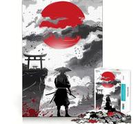 Puzzle difficile con silhouette di samurai per adulti, 1000 pezzi, stimola la memoria, favorisce la calma, taglio liscio, classico regalo (38x26cm)