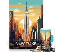 Puzzle difficile con skyline di New York City per adulti, 1000 pezzi, stimolante per la mente, divertente e creativo (38x26cm)