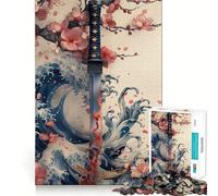 Puzzle difficile con spada katana samurai per adulti, 1000 pezzi, stimola la memoria, favorisce la calma, taglio liscio, classico regalo (38x26cm)