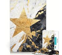 Puzzle difficile con stella astratta e decorazioni dorate per adulti, 1000 pezzi, stimola la memoria, calma e favorisce la fuga, bordi stretti, regalo speciale 38x26cm