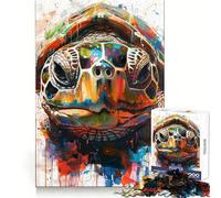 Puzzle difficile con tartaruga ad acquerello Splash per adulti, 1000 pezzi, stimola la memoria, calma e favorisce la fuga, bordi stretti, regalo speciale 38x26cm