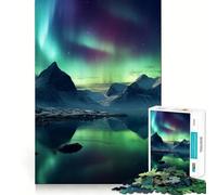 Puzzle difficile con tema Aurora Boreale e Natura, 1000 pezzi, per adulti Gioco interattivo da fare a casa, divertente da assemblare, regalo festivo (50x75cm)