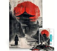 Puzzle difficile con tempio giapponese antico, 1000 pezzi, per adulti, stimola la memoria, rilassante, taglio di alta qualità, regalo perfetto (50x75cm)