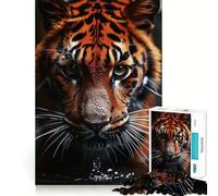 Puzzle difficile con tigre per adulti, 1000 pezzi, gioco intelligente, divertimento casual, taglio preciso, regalo artistico 38x52cm