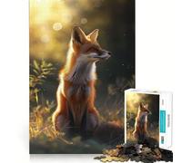 Puzzle difficile con volpe rossa per adulti, 1000 pezzi, migliora la memoria, rilassa la mente, bordi netti, elegante regalo (38x52cm)