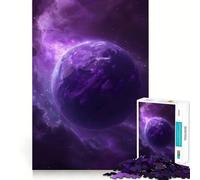 Puzzle difficile "Cosmo viola" per adulti, 1000 pezzi, gioco di logica semplice e divertente, taglio di precisione, regalo di Natale (38x52cm)