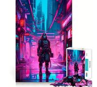 Puzzle difficile da 1000 pezzi a tema Samurai Cyberpunk City per adulti, giocattolo stimolante per la mente, ideale per momenti di relax, con taglio di qualità (50x75cm)