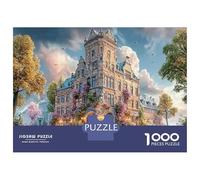 Puzzle difficile da 1000 pezzi Castello Europeo Ornato per adulti, stile fiabesco decorativo, gioco per bambini dai 12 anni in su, 70x50cm