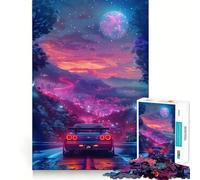 Puzzle difficile da 1000 pezzi con auto sportiva e cielo stellato per adulti 38x26cm - Richiamo, miglioramento, rilassante, taglio nitido
