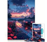 Puzzle difficile da 1000 pezzi con auto sportiva e cielo stellato per adulti, gioco di logica, legame familiare, taglio di precisione, calda sorpresa 50x75cm