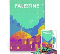 Puzzle difficile da 1000 pezzi con design Pop Art della Palestina per adulti, stimola la memoria, rilassante, taglio di alta qualità, regalo perfetto (50x75cm)