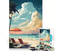 Puzzle difficile da 1000 pezzi con dipinto ad olio di Punta Cana per adulti, gioco intelligente da fare a casa, divertente da assemblare, regalo festivo (38x52cm)