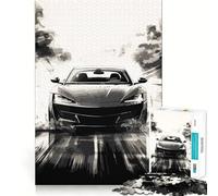 Puzzle difficile da 1000 pezzi con disegno di auto da corsa per adulti, migliora la memoria, rilassa la mente, ha bordi netti ed è un regalo elegante (50x75cm)
