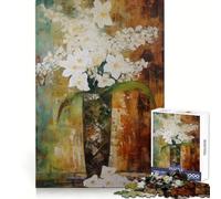 Puzzle difficile da 1000 pezzi con fiori da dipingere, ideale per adulti, stimola la memoria, è un gioco rilassante e di alta qualità, perfetto come regalo (38x26cm)