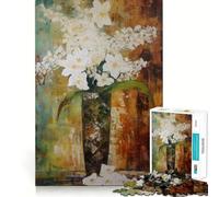 Puzzle difficile da 1000 pezzi con fiori da dipingere, ideale per adulti, stimola la memoria, è un gioco rilassante e di alta qualità, perfetto come regalo (38x26cm)