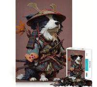 Puzzle difficile da 1000 pezzi con guerriero samurai e cane per adulti, giocattolo stimolante per la mente, ideale per momenti di relax, con taglio di qualità (38x52cm)