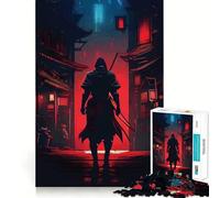 Puzzle difficile da 1000 pezzi con guerriero samurai rosso per adulti, giocattolo stimolante per la mente, ideale per momenti di relax, con taglio di qualità (38x26cm)