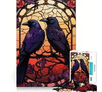 Puzzle difficile da 1000 pezzi con i corvi Huginn e Muninn per adulti, migliora la memoria, rilassa la mente, ha bordi netti ed è un regalo elegante (38x26cm)
